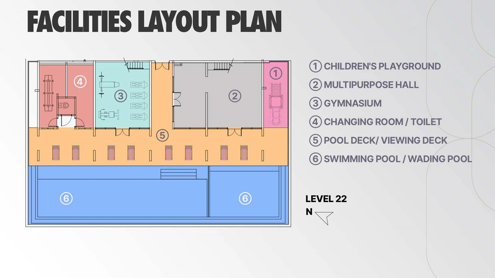 One Heritage by Yuwang Level 22 facilities layout plan