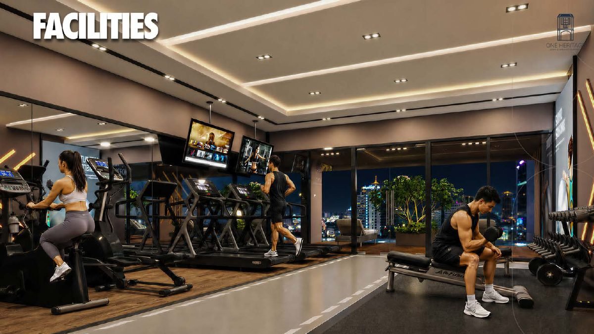 Gymnasium at One Heritage by Yuwang