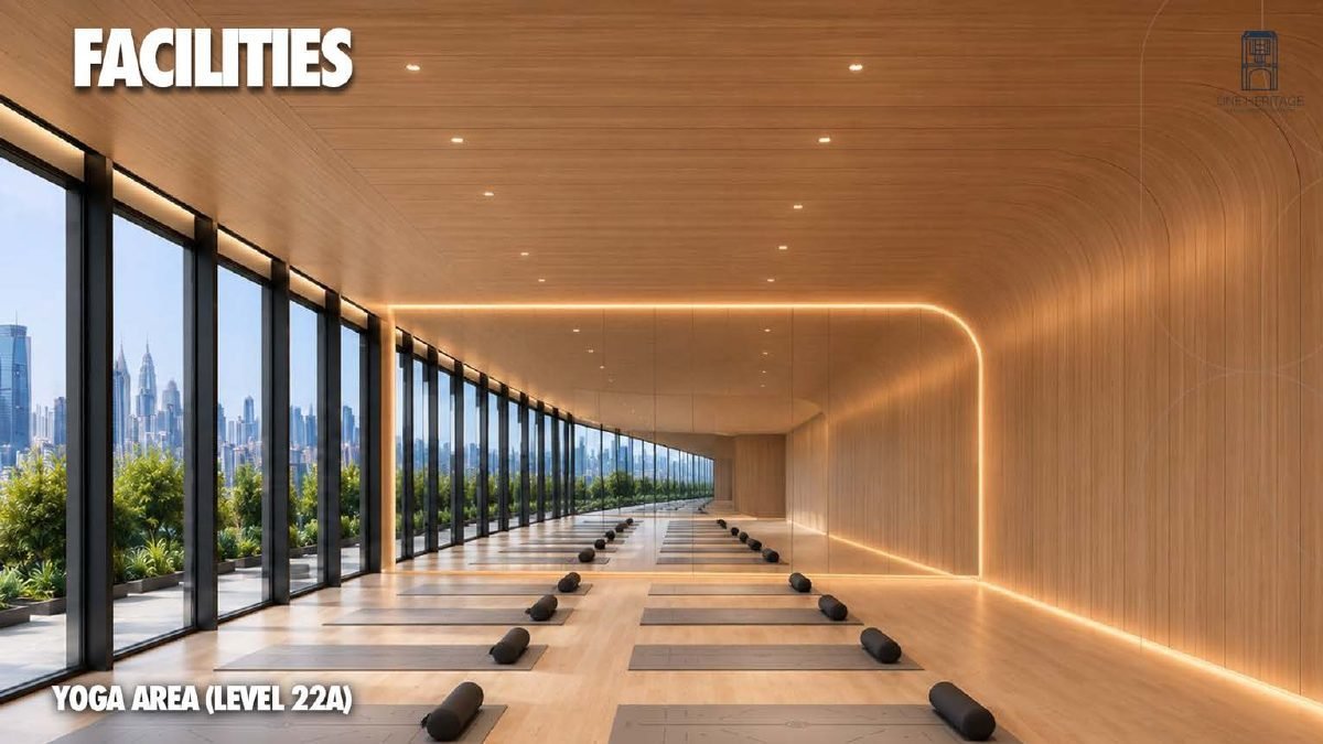 Yoga area at One Heritage by Yuwang