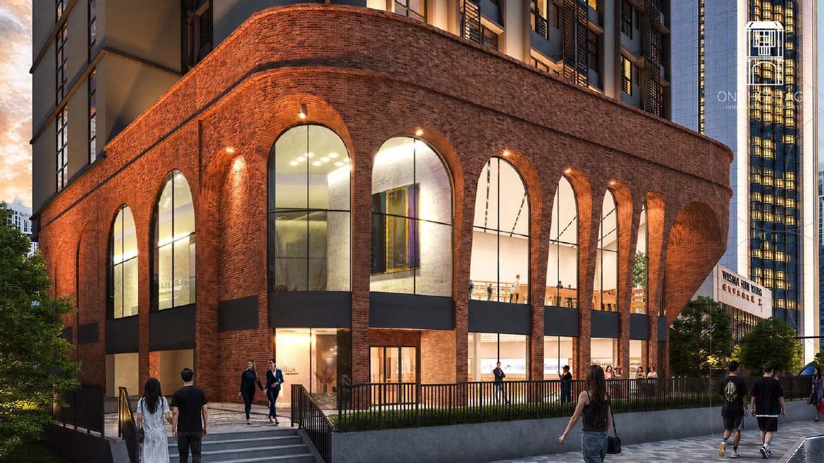 One Heritage by Yuwang freehold serviced apartment in Johor Bahru City Centre — facade rendering