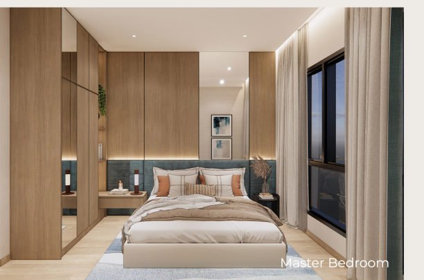 Hillview Senibong Cove sample master bedroom