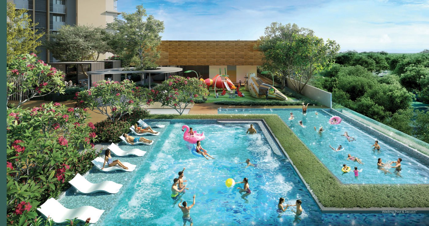 Hillview Senibong Cove wading pool and jacuzzi