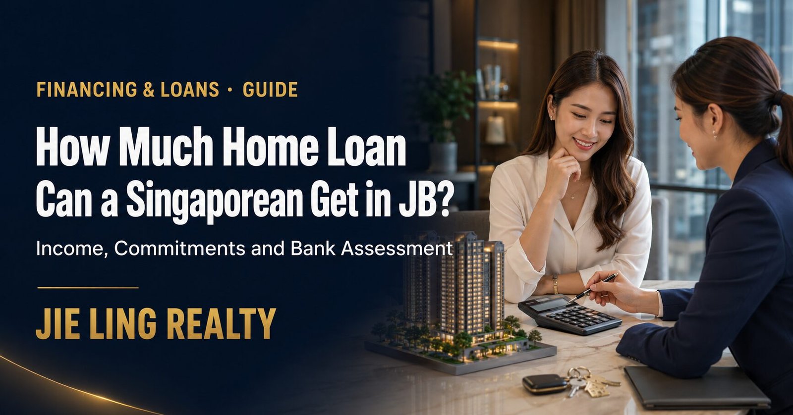 How much home loan can a Singaporean get in JB?